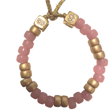 Load image into Gallery viewer, Big Rainbow Bead Bracelet with TWO initials