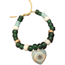 Load image into Gallery viewer, Big Rainbow Bead Bracelet with designer inspired letters