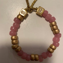 Load image into Gallery viewer, Big Rainbow Bead Bracelet with TWO initials