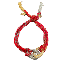 Load image into Gallery viewer, Lucky Friendship Woven Bracelet with charms