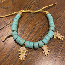 Load image into Gallery viewer, Family beaded charm bracelet