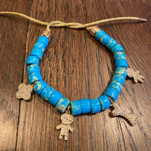 Load image into Gallery viewer, Family beaded charm bracelet