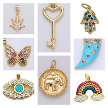 Load image into Gallery viewer, Family beaded charm necklace