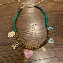 Load image into Gallery viewer, Family beaded charm necklace