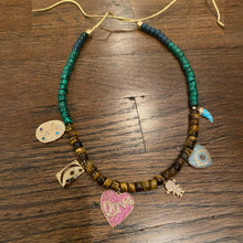 Load image into Gallery viewer, Family beaded charm necklace