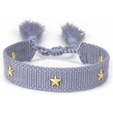 Load image into Gallery viewer, Friendship Bracelet with Gold Stars - Purple