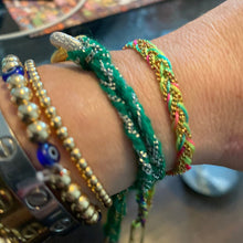 Load image into Gallery viewer, Lucky Friendship Woven Bracelet with Eiffel Tower charm