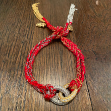 Load image into Gallery viewer, Lucky Friendship Woven Bracelet with charms