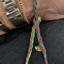 Load image into Gallery viewer, Lucky Friendship Woven Bracelet with evil eye