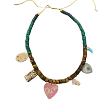 Load image into Gallery viewer, Family beaded charm necklace