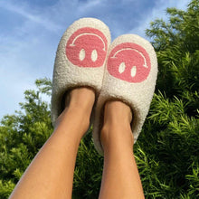 Load image into Gallery viewer, Smiley Face Slippers - Blue