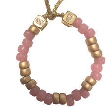 Load image into Gallery viewer, Big Rainbow Bead Bracelet with TWO initials
