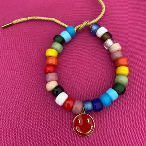 Big Rainbow Bead Bracelet