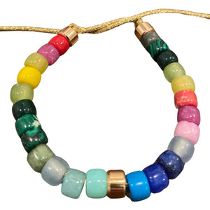 Big Rainbow Bead Bracelet