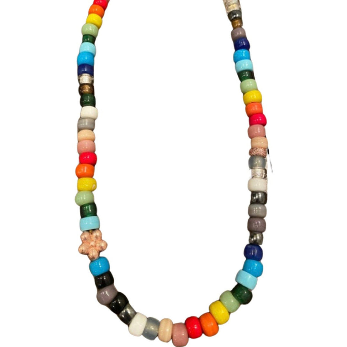 Rainbow Turquoise Bead Foundation Necklace