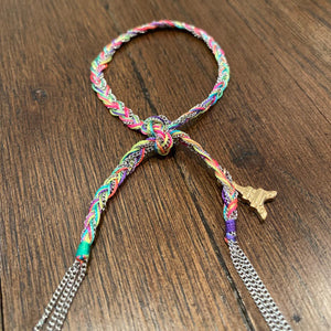 Lucky Friendship Woven Bracelet with Eiffel Tower charm