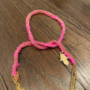 Lucky Friendship Woven Bracelet with charms