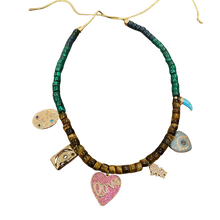 Load image into Gallery viewer, Family beaded charm necklace
