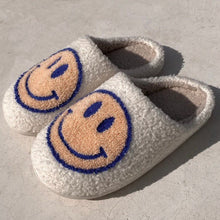 Load image into Gallery viewer, Smiley Face Slippers - Blue

